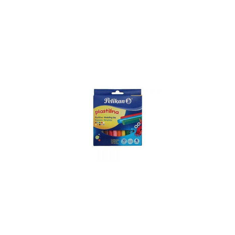 Plastilina marqueta c/10 colores Pelikan