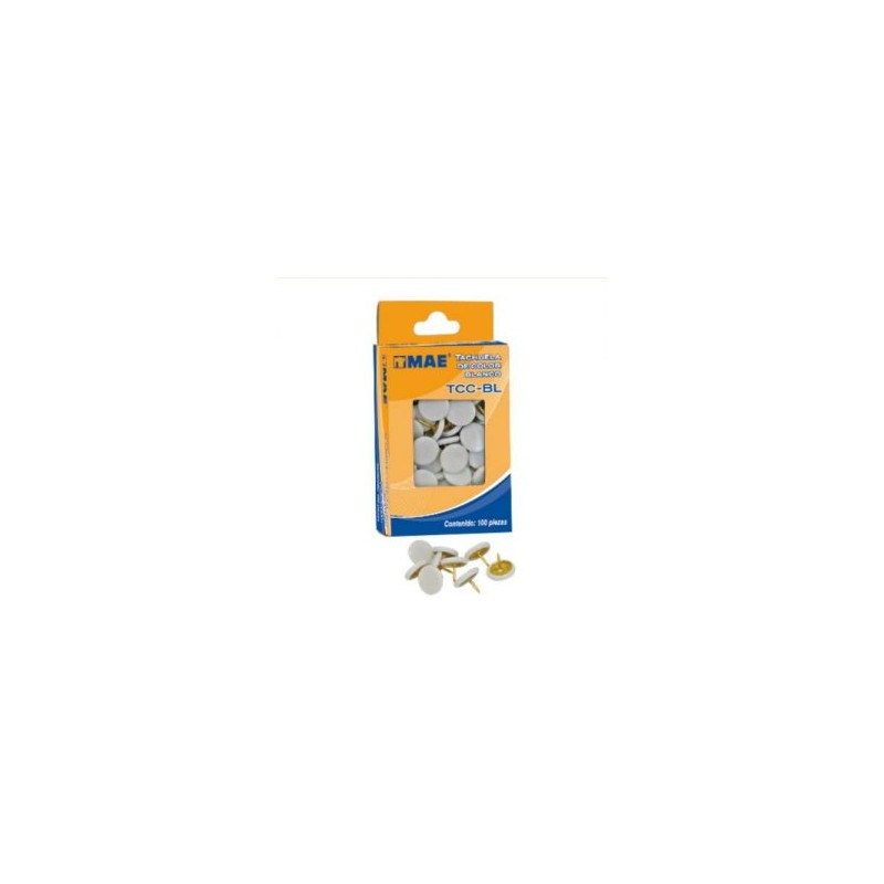 Caja de tachuelas c/100 Blancas MAE mod. TCC-BL