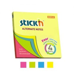 Notas adhesivas neon intercaladas Stick´n
