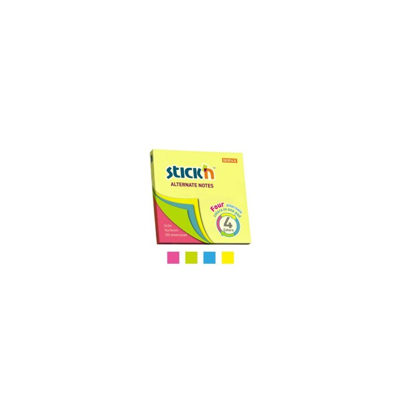 Notas adhesivas neon intercaladas Stick´n