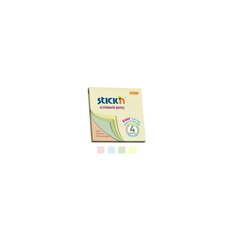 Notas adhesivas pastel intercaladas Stick´n