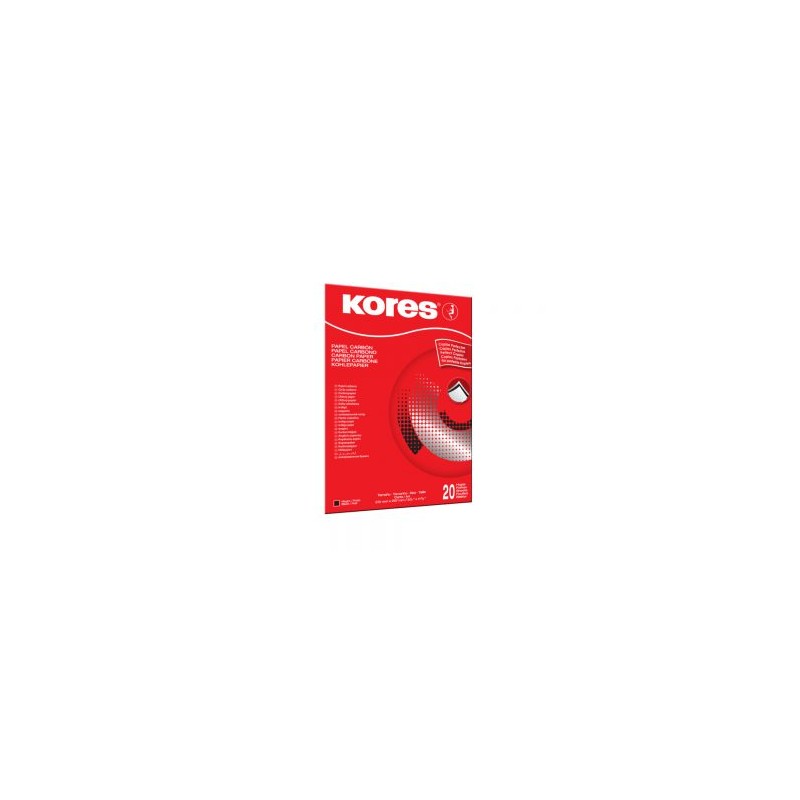 Papel carbón negro Kores tamaño oficio