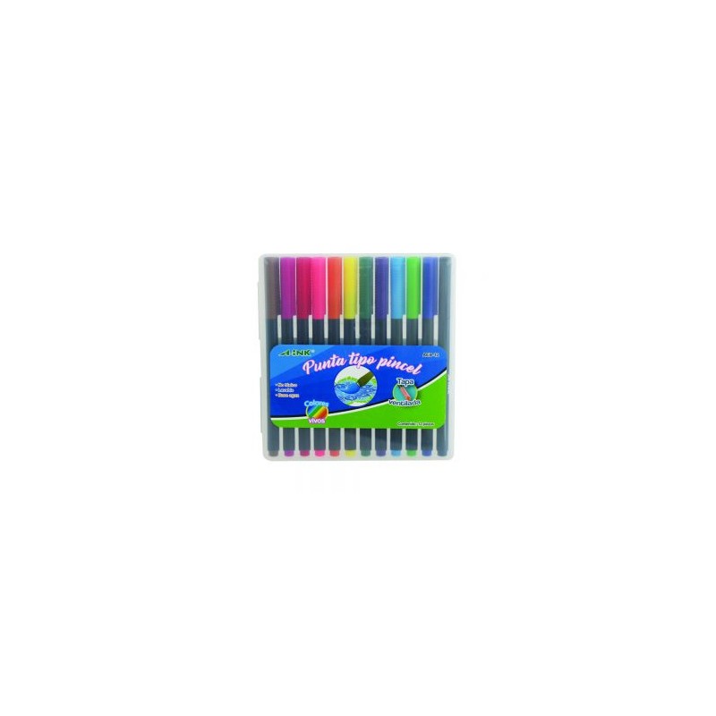 Plumones punta pincel con 12 piezas AEB-12 A-ink