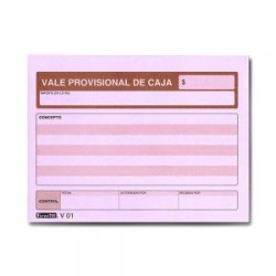 Vale provisional de caja Formitec mod. V-01